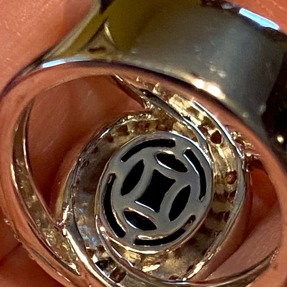 NWOT BLUE SAPPHIRE W ZIRCON STERLING RING - Picture 2 of 12